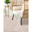 Tapis contemporain blanc et argenté Omotayo-762256504