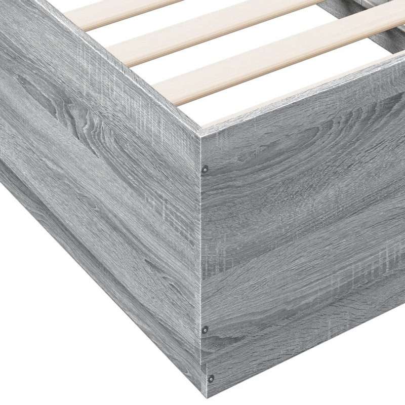 Noar Bed Frame, 90cm x 190cm, Gray Sonoma
