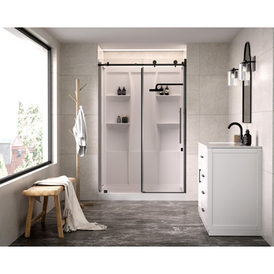 Mur de douche en alcôve Sterling blanc brillant