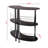 Dimmick Black and Chrome Finish Metal Entertainment 3-Tire Bar, 41.63" H X 22.49" D X 46.89" L