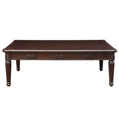 Espresso Coffee Table With Turned Legs