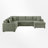 U-Shaped Sectional Sofa With Chaise-811403692