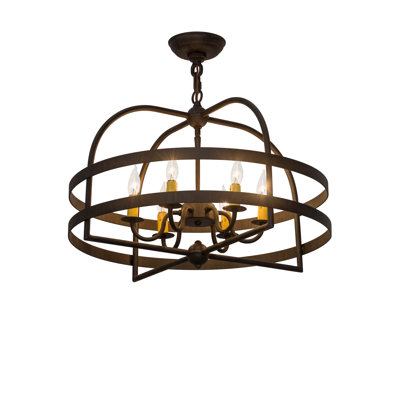 Lustre géométrique de style bougie à 6 lumières Atworth