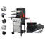 Barbecue portatif au gaz propane à 3 brûleurs avec grilles de cuisson en émail métallique, table pliable SS, table d'appoint pliable