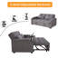 Canapé-lit convertible 3-en-1 de 65 po de largeur avec table d'appoint-1764347946