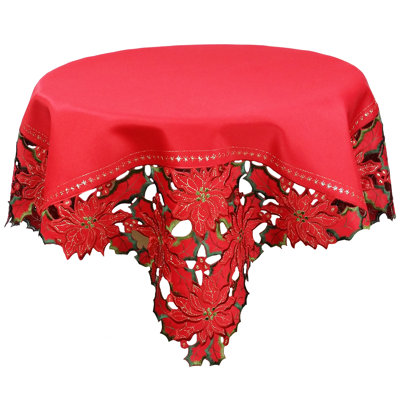 Sallee Embroidered Cutwork Holiday Table Topper