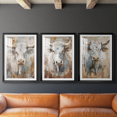 ANIMALS Series CXL  -Custom Framed  Premium Print W Matt - 3 Pieces