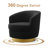 Velvet Swivel Barrel Chair-1883290500