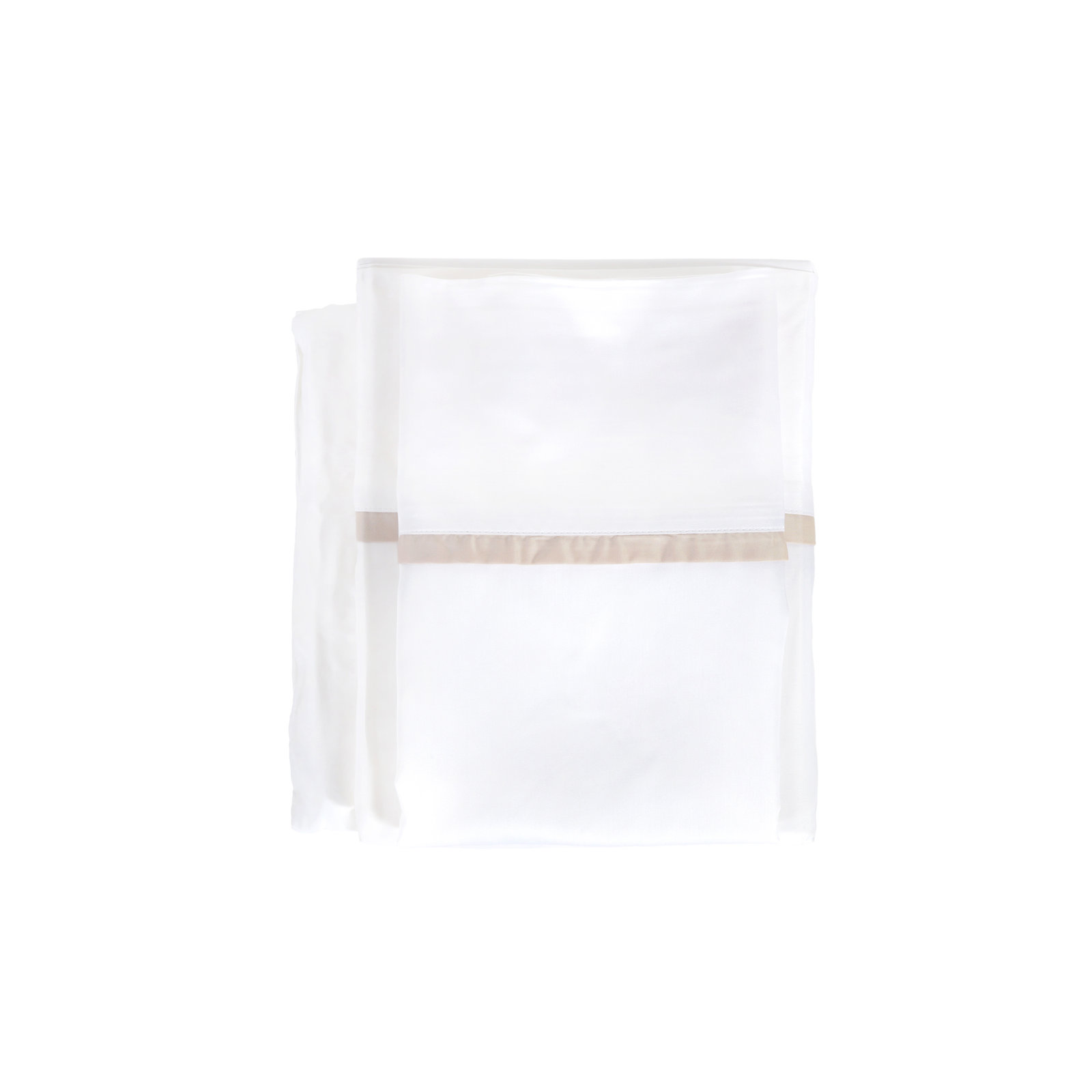 Langston Rayon From Bamboo Machine Woven Sheet Set, White/Sand, Twin