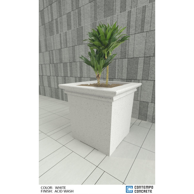 Nova Planter, Acid Wash White