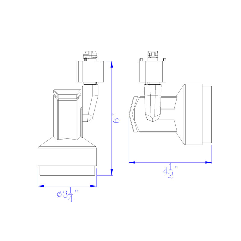 Tête de luminaire à DEL à intensité variable intégrée, Blanc