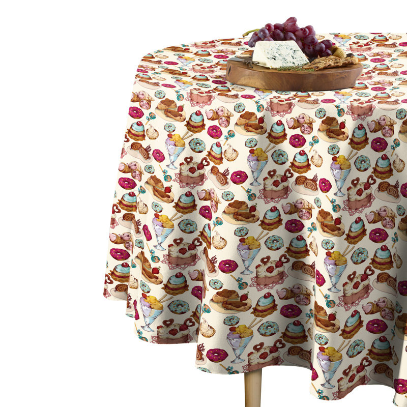 Erichson Geometric Round Tablecloth, 90" x 90"