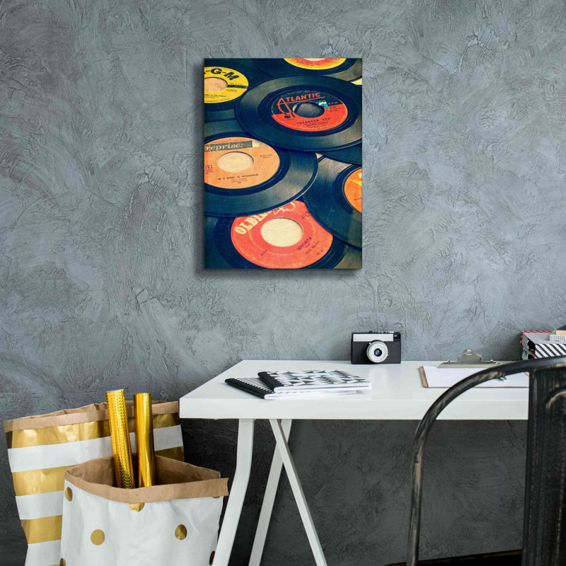 'Old Records' by Edward M. Fielding, Giclee Canvas Wall Art, 16" H x 12" W x 0.75" D