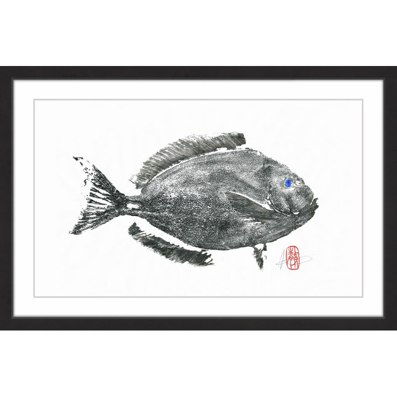 « black tang », reproduction d’art encadrée, H 12 po x l 18 po x P 1,5 po