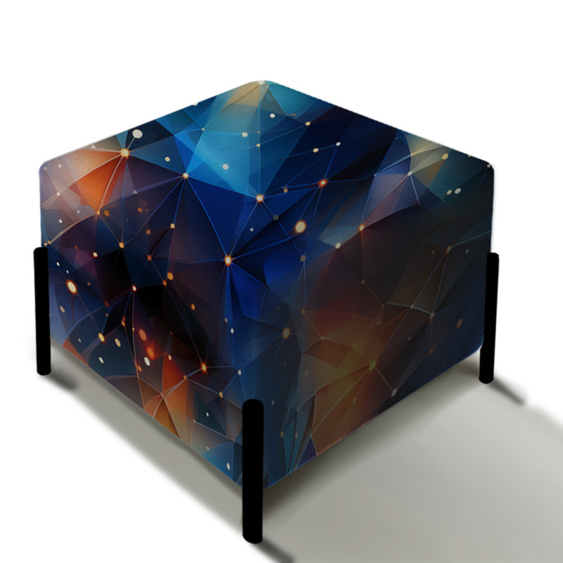Celestial Dreams Geometric - Repose-pieds carré géométrique
