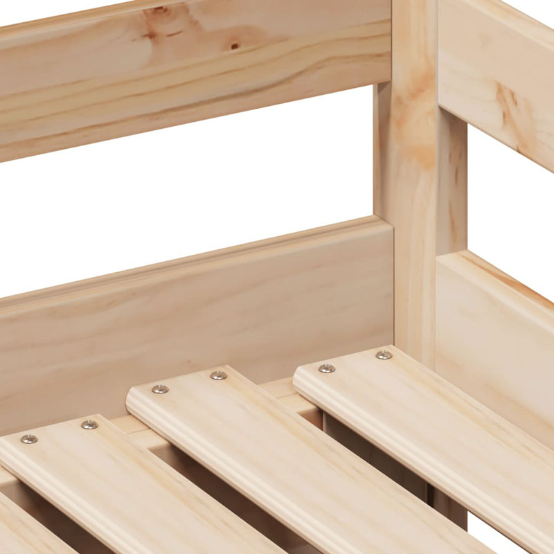 Rimmert Solid Wood with Trundle, Natural, European Single (90 x 200cm)