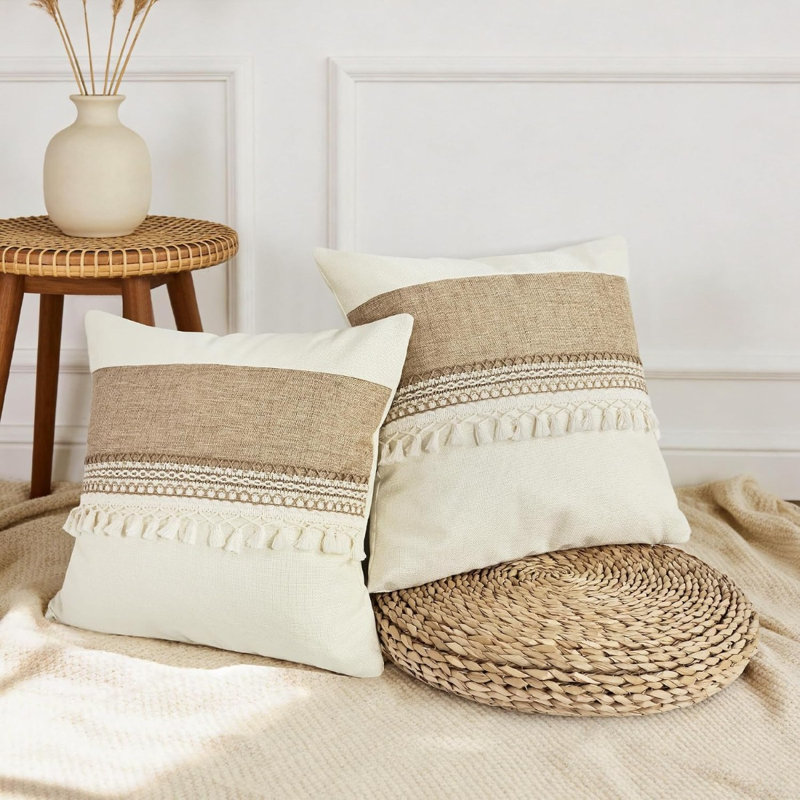 Patchwork Pillowcase, Beige pampilles-B