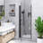 26 In. W X 68 In. H Reversible Pivot Semi-Frameless Shower Door In Matte Black Finish