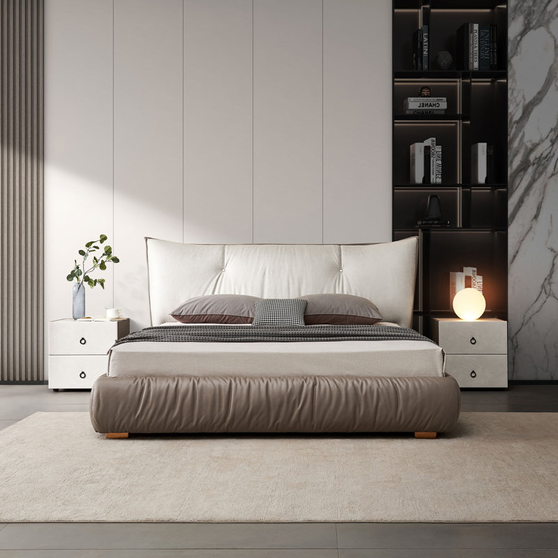 Ormskirk Upholstered Wingback Bed, Queen