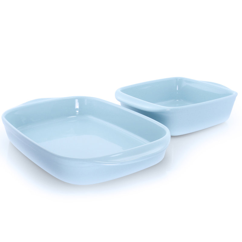 Chantal Stoneware 2 Piece Baker Bakeware Set, Glacier Blue