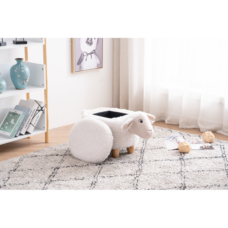 Bough 14.17" Wide Sheep Storage Ottoman