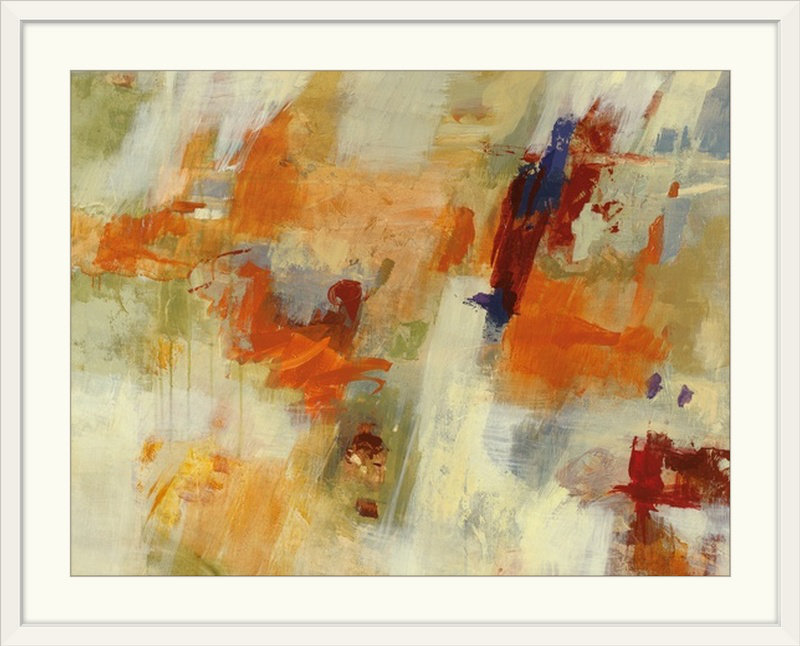 «Glensperth Alogramm» par Jill Martin, reproduction d'art, H 26 po x l 32 po x P 1 po, Cadre blanc
