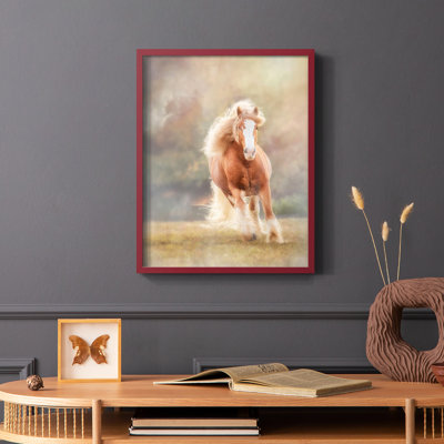 «Horse Motion VII», reproduction encadrée - bois massif