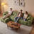 Boneless 120" Modular Boneless Sofa with Chaise Lounge, Chenille Fabric, Modern Pull-Apart Sectional for Living Room, 4-Piece Set-1905498470