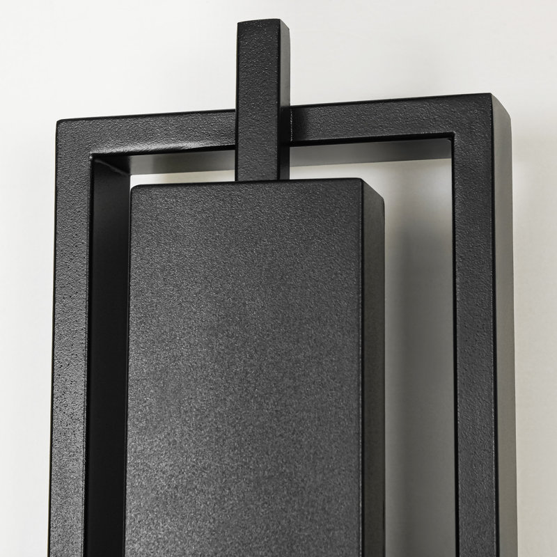 Applique murale d'extérieur à DEL à intensité variable noire 12 W Ormat pour patio