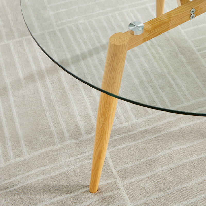 Table basse à 3 pieds Joilyn, Hêtre