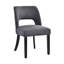 Chaise de salle à manger en lin avec pieds en bois massif-307975351-305128209