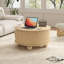 Table basse ronde avec rangement, table basse cannelée relevable 31,5 po, chêne-1229848596