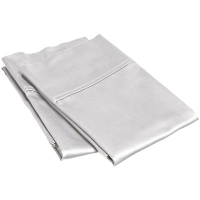 Ensemble de taie d'oreiller en coton certifié égyptien - 300 fils de couleur unie