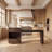 78.8" Rolling Kitchen Island With 3-Stage Extendable Dining Table-1906777841