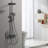 Wall Mounted Four Function Thermostatic Bathroom Shower System Rain Shower Heads-94257303