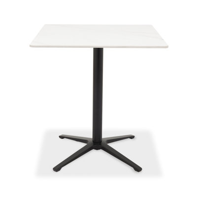 Aneli Ceramic Dining Table With Black Sand Powder Coated Base