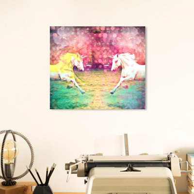 Burst Creative Unicorns Dusk - impression sur toile tendue