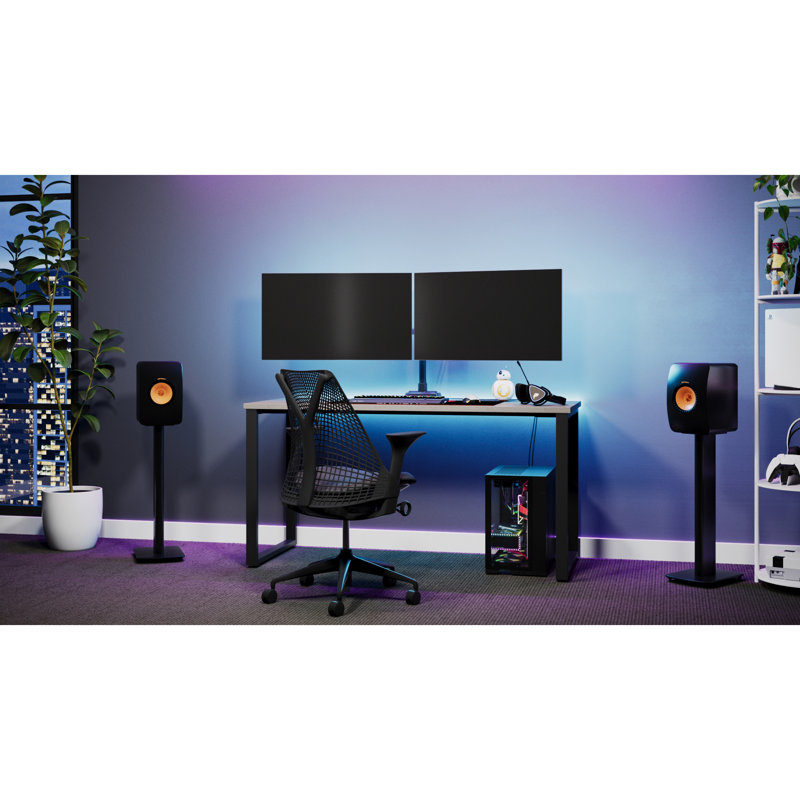 Bureau ouvert à hauteur assise ou debout pour bureau commercial ou bureau à domicile, H 29,9 po x l 59 po x P 23,6 po