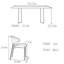 Ensemble de table de salle à manger en noyer-109663802