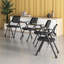 Chaise de formation mobile pliable Okeysen avec bras pour tablette d'écriture droitier, certifiée BIFMA