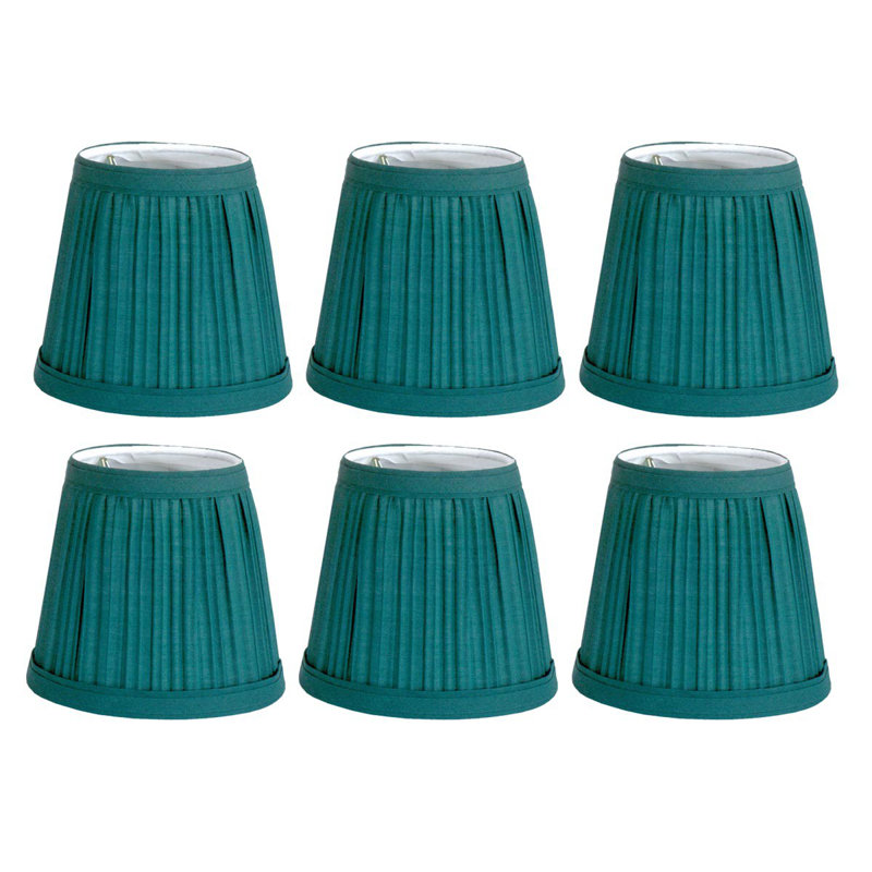 Abat-jour empire en coton vert forêt H 4,06 po x l 11,7 po