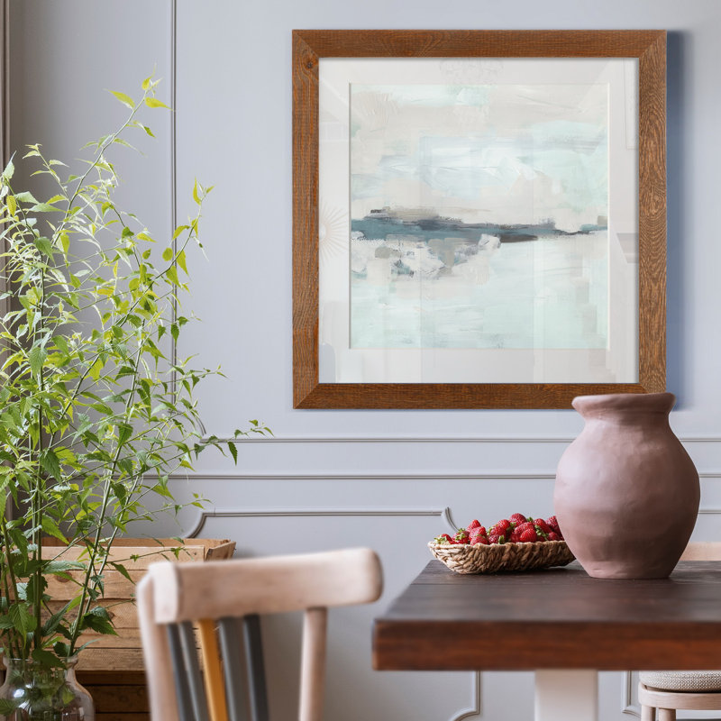 " Coast Formation II ", 35.5" H x 35.5" W x 1.5" D, Maple Framed Paper