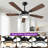 52" RGB Ceiling Fan With Led Light and Remote/APP Control-54726166