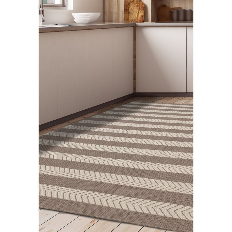 COMPASS STRIPE NATURAL 160/230cm, Rectangle 120 x 170 cm