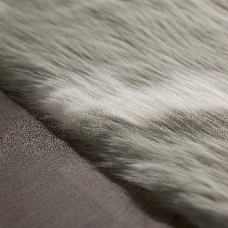 Beraun Faux Sheepskin Geometric Indoor Rug, Rectangle 7' x 9'