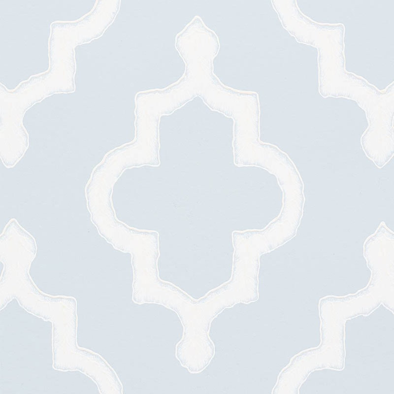 Papier peint Schumacher x Veere Grenney Jake, Bleu orpington