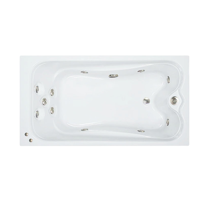 72" L x 36" W Elite Series Drop In Combination Acrylic Bathtub with Reversible Drain in White