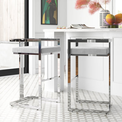 Neal Velvet Bar Stool/Counter Stool For Bedroom
