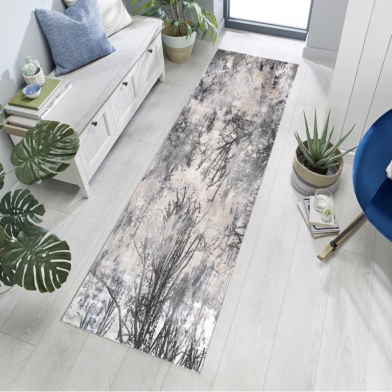 Juanis Abstract Indoor Rug, Runner 2'7" x 12'