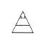 D 3 Piece Triangle Mango Solid Wood Accent Shelf
